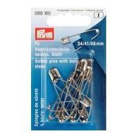 prym safety pins with ball silver