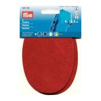 prym iron on imitation suede elbow knee patches red