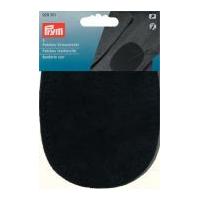 prym sew on suede real leather elbow knee patches navy blue