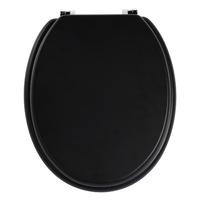 premier housewares matte black zinc alloy fittings toilet seat