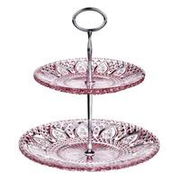 Premier Housewares 2 Tier Small Cake Stand in Pink