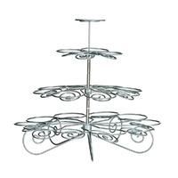 Premier Housewares 4 Tier 23 Cup Cupcake Stand in Silver
