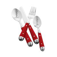 Premier Housewares Brasserie 16 Piece Cutlery Set in Red