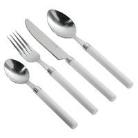 Premier Housewares Circo 16 Piece Half Tang Cutlery Set in White