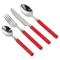 Premier Housewares Circo 16 Piece Half Tang Cutlery Set in Red