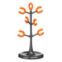 Premier Housewares 6 Cup Mug Tree in Grey and Orange