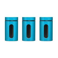 Premier Housewares 1000ml Set of 3 Storage Jars in Blue