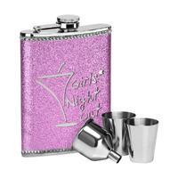 Premier Housewares Stainless Steel Girls Night Out Hip Flask Set