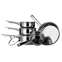 Premier Housewares 5 Piece Saucepan Set in Silver