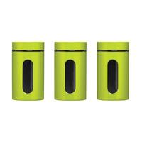 Premier Housewares 1000ml Set of 3 Storage Jars in Lime Green