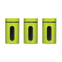 premier housewares 1000ml set of 3 storage jars in lime green