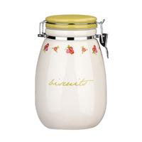 Premier Housewares Rose Cottage Biscuit Jar with Clip Top