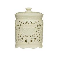 premier housewares ceramic lace sugar canister