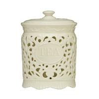 Premier Housewares Ceramic Lace Tea Canister