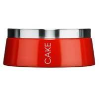 premier housewares madison cake tin in red