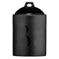 premier housewares black text biscuit jar