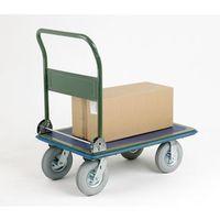 PRESSED STEEL PLATFORM TRUCK REF. 186019 C/W 200MM FOAM FILLED CASTORS