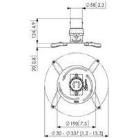 Projector ceiling mount Tiltable, Rotatable Max. distance to floor/ceiling: 14.4 cm Vogel´s PPC 1500 White