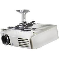 Projector ceiling mount Tiltable, Rotatable Max. distance to floor/ceiling: 11.5 cm VCM Morgenthaler DHP 7 Silver