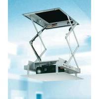 Projector ceiling mount Motorised Max. distance to floor/ceiling: 80 cm Kindermann Quadro Deckenlift Compact White, Sil