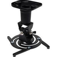 Projector ceiling mount Tiltable, Rotatable Max. distance to floor/ceiling: 22 cm LogiLink BP0002 Black