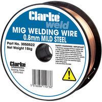 price cuts clarke mild steel welding wire 08mm 15kg