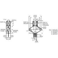 Pressure sensor NXP Semiconductors MPX-2010 DP 0 kPa up to 10 kPa Print