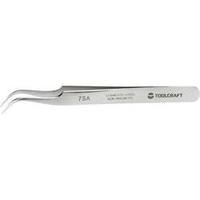 Precision tweezers 7a SA Sickle-shape, round, curved (55°), fine 120 mm TOOLCRAFT 817964