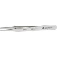 Precision tweezers Flat, round 120 mm TOOLCRAFT 1179082