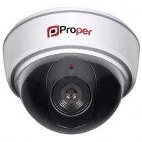 proper imitation dummy dome camera with led flashing light white