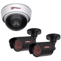 Proper Imitation Security Camera Kit inc 1x Dome Camera 2x IR Cameras