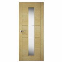 Premdor Milano Oak Glazed Internal Door 78in x 27in x 35mm (1981 x 686mm)