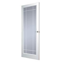 Premdor Manhattan Full Light Glazed White Leading Textured Internal Door 78in x 34in x 35mm (1981 x 864mm)