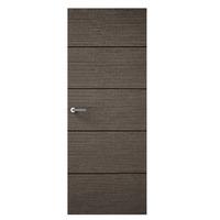 Premdor Charcoal Grey 4 Line Horizontal FD30 Internal Fire Door 78in x 33in x 44mm (1981 x 838mm)