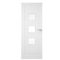 Premdor Ladder Moulded 3 Light Clear Glazed Solid Core Internal Door 78in x 30in x 35mm (1981 x 762mm)