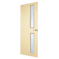 Premdor Popular Paint Grade 16G Clear Glazed Internal Fire Door 78in x 33in x 44mm (1981 x 838mm)