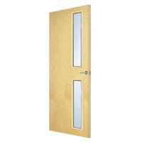 Premdor Ash Flush 16G Clear Glazed Internal Fire Door 78in x 33in x 44mm (1981 x 838mm)