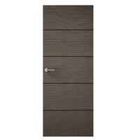 Premdor Charcoal Grey 4 Line Horizontal Solid Core Internal Door 78in x 33in x 35mm (1981 x 838mm)