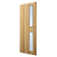 Premdor White Oak Veneer 16G Clear Glazed Internal Fire Door 2040 x 826 x 44mm (80.3 x 32.5in)