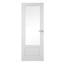 Premdor 5 Panel Smooth 3 Quarter Clear Glazed Internal Door 2040 x 826 x 40mm (80.3 x 32.5in)