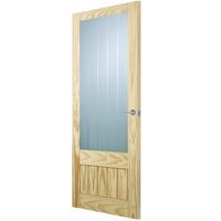 Premdor Clear Pine Country Light Glazed Internal Door 78in x 30in x 35mm (1981 x 762mm)