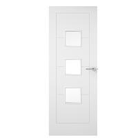 Premdor Ladder Moulded 3 Light Clear Glazed Solid Core Internal Door 2040 x 826 x 40mm (80.3 x 32.5in)