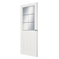 Premdor Manitoba Light Glazed Textured Internal Door 78in x 33in x 35mm (1981 x 838mm)