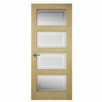 premdor shaker oak glazed internal door 78in x 33in x 35mm 1981 x 838m ...