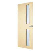 premdor popular paint grade 16g clear glazed internal fire door 78in x ...