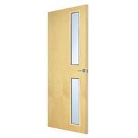 Premdor Ash Flush 16G Clear Glazed Internal Fire Door 2040 x 826 x 44mm (80.3 x 32.5in)