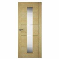 Premdor Milano Oak Glazed Fully Finished Internal Door 2040 x 826 x 40mm (80.3 x 32.5in)