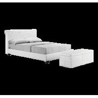 Prezza Faux Leather Bed - White King Size