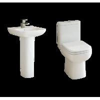 primo full pedestal basin and toilet suite