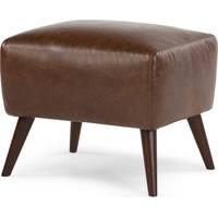 prado footstool antique cognac leather